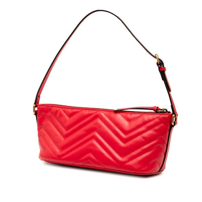 Gucci GG Marmont One Shoulder Bag 739166 Red Leather Women's Gucci