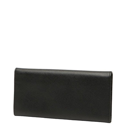 Prada Triangle Logo Plate Black Leather Women Prada
