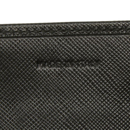 Prada Triangle Logo Plate Black Leather Women Prada