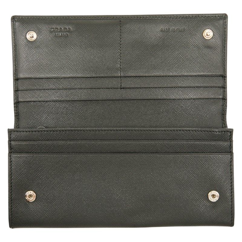 Prada Triangle Logo Plate Black Leather Women Prada