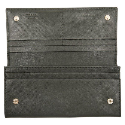 Prada Triangle Logo Plate Black Leather Women Prada