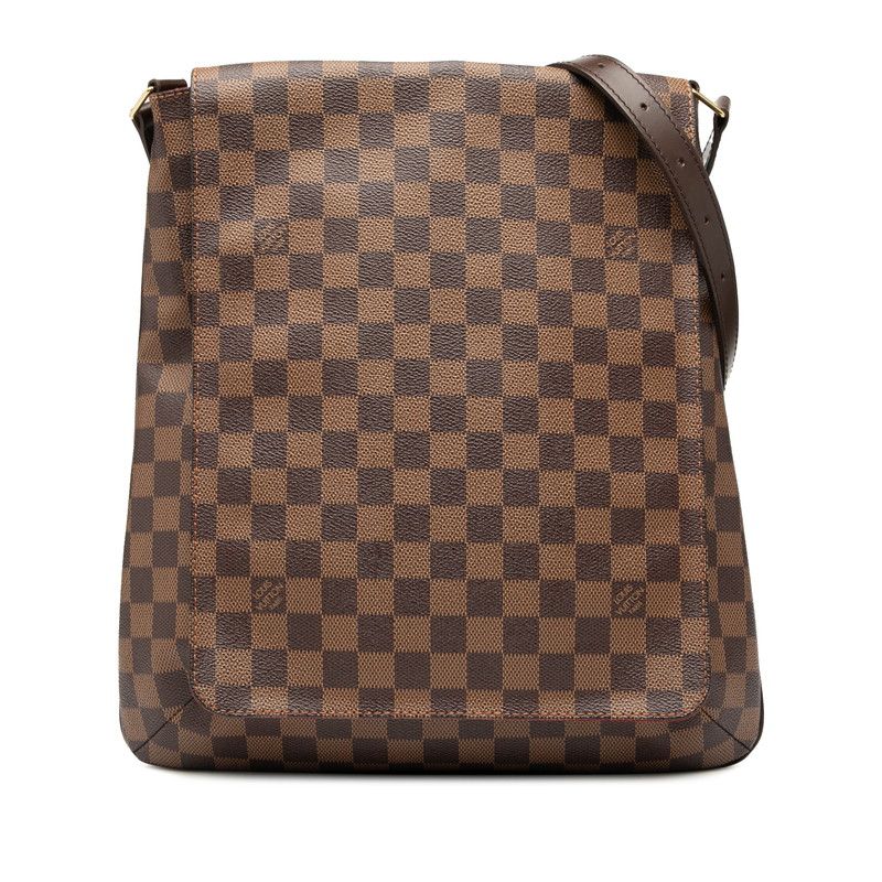 Louis Vuitton Damier Musette N51302 Brown PVC Leather Women Louis Vuitton