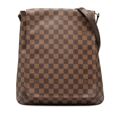 Louis Vuitton Damier Musette N51302 Brown PVC Leather Women Louis Vuitton
