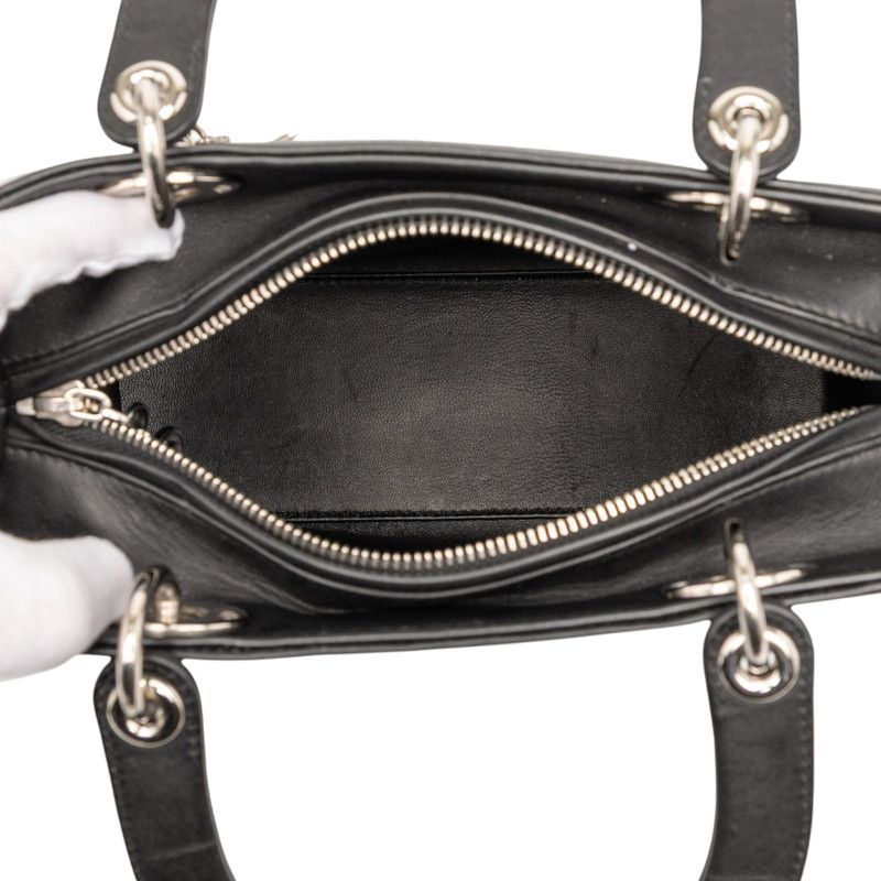 Christian Dior Paradise Lady Dior Medium Handbag Shoulder Bag 2WAY Black