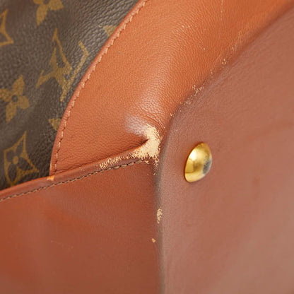 Louis Vuitton Monogram Sac Weekend GM Tote Bag Shoulder Bag M42420 Brown PVC