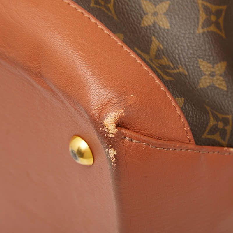 Louis Vuitton Monogram Sac Weekend GM Tote Bag Shoulder Bag M42420 Brown PVC