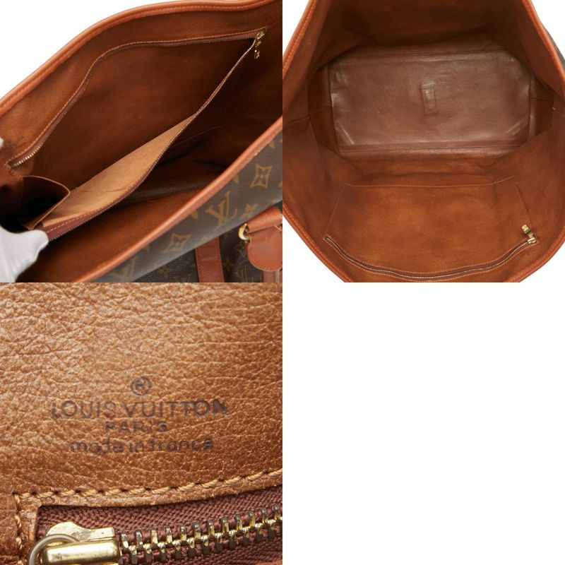 Louis Vuitton Monogram Sac Weekend GM Tote Bag Shoulder Bag M42420 Brown PVC