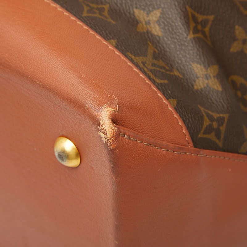 Louis Vuitton Monogram Sac Weekend GM Tote Bag Shoulder Bag M42420 Brown PVC