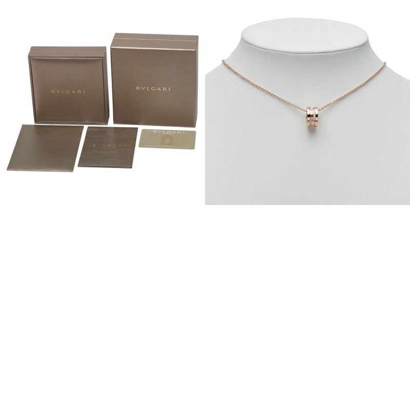 Bulgari Bee Zero One Pave Diamond Legend Necklace 355060 18K Pink Gold Pink