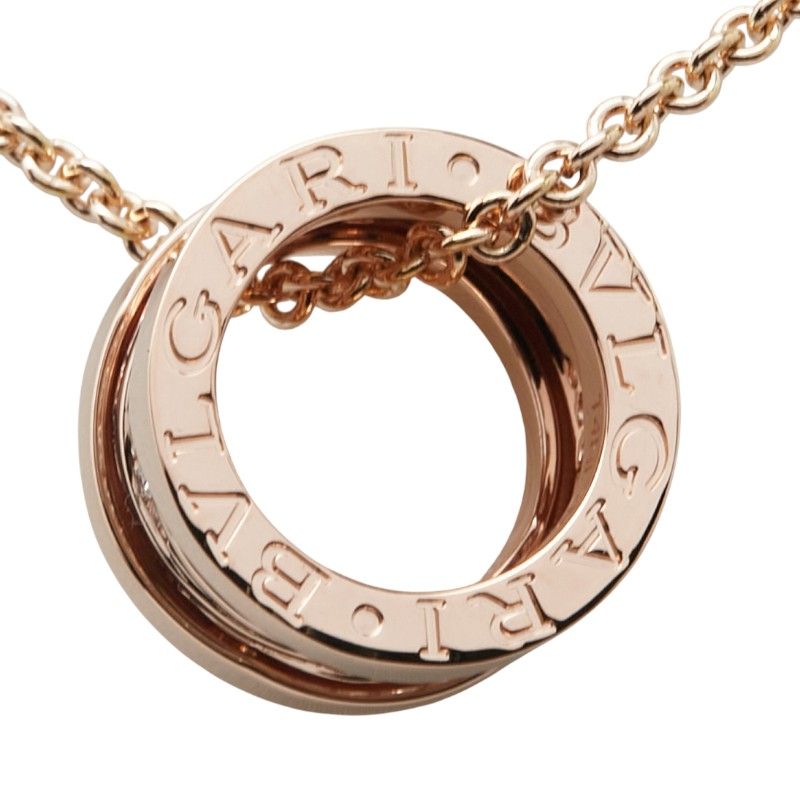 Bulgari Bee Zero One Pave Diamond Legend Necklace 355060 18K Pink Gold Pink