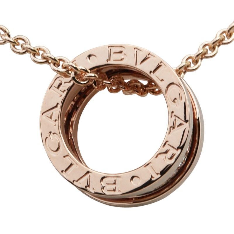 Bulgari Bee Zero One Pave Diamond Legend Necklace 355060 18K Pink Gold Pink