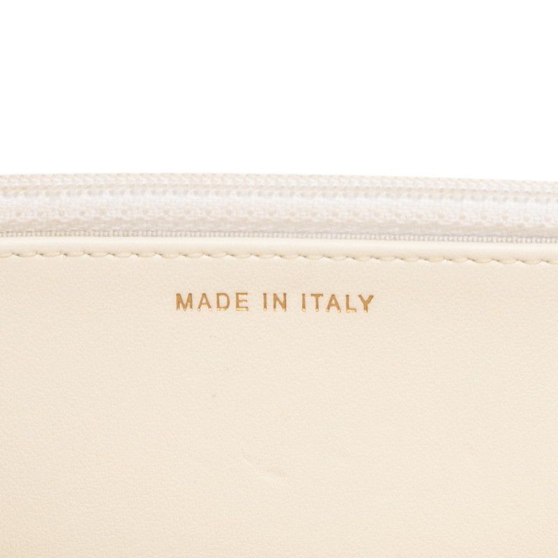 Chanel Boy Chanel Coco Mark Crossbody Chain Wallet Shoulder Bag White Caviar