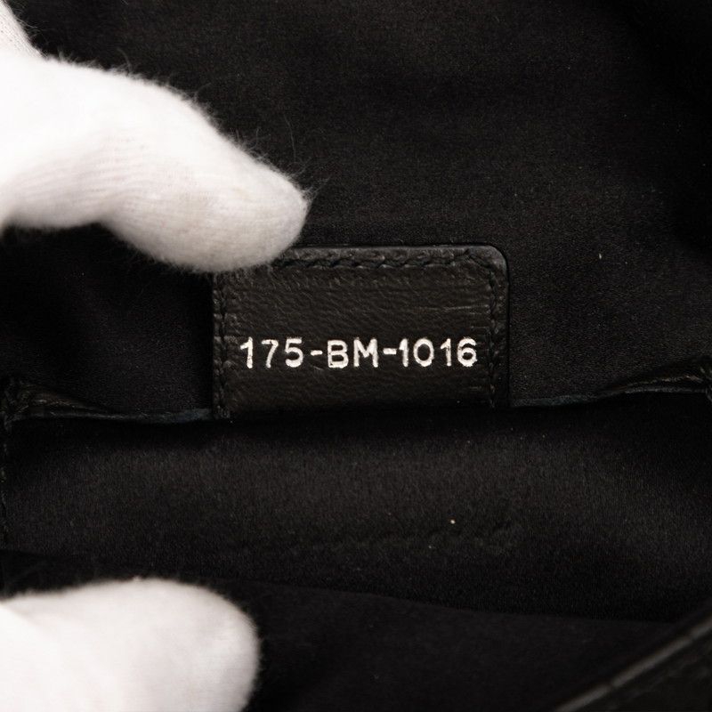 Dior Cannage Crossbody Chain Shoulder Bag Black Leather Women's Dior