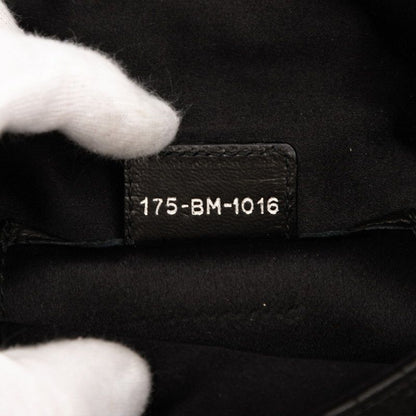 Dior Cannage Crossbody Chain Shoulder Bag Black Leather Women's Dior