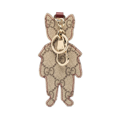 Gucci X Yuko Higuchi Cat Boris Key Holder Charm Beige White Multicolor PVC