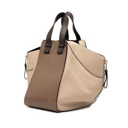 Loewe Anagram Hammock Small Handbag Shoulder Bag 2WAY Beige Brown Leather Women