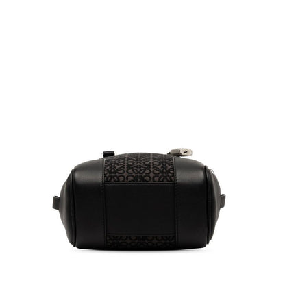 Loewe Anagram Amazona 15 Handbag Shoulder Bag 2WAY Black Gray Canvas Leather