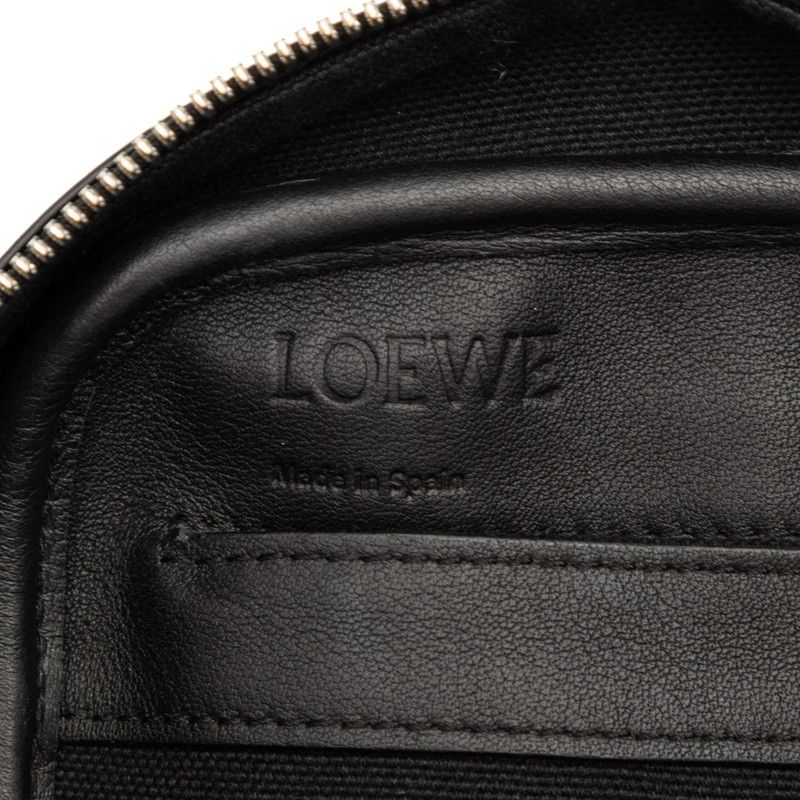 Loewe Anagram Amazona 15 Handbag Shoulder Bag 2WAY Black Gray Canvas Leather