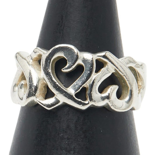 Tiffany & Co Triple Rubbing Heart Sv925 Silver Ladies Tiffany & Co