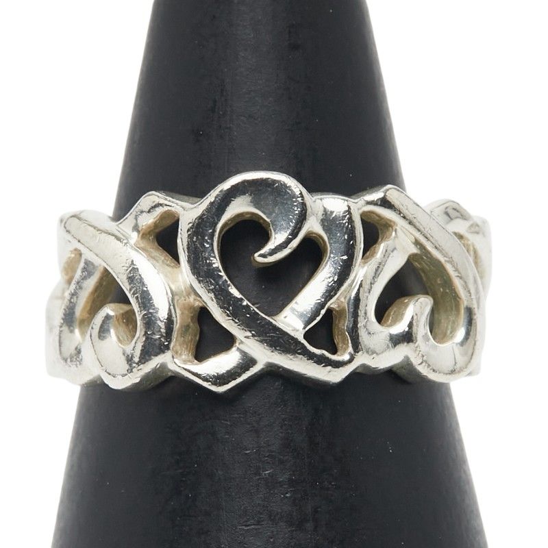 Tiffany & Co Triple Rubbing Heart Sv925 Silver Ladies Tiffany & Co