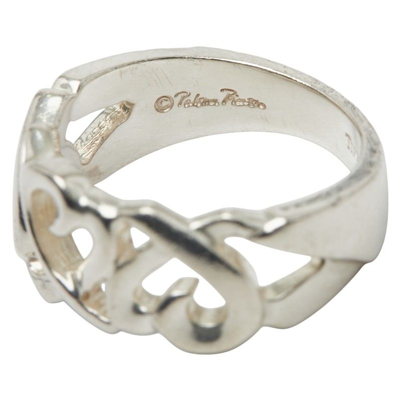 Tiffany & Co Triple Rubbing Heart Sv925 Silver Ladies Tiffany & Co