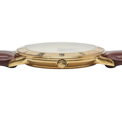 Gucci Interlocking G Belt (external) 3000m Gold Brown Plated Leather Ladies