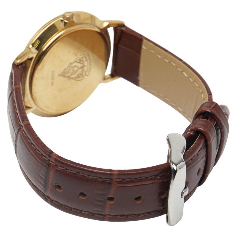 Gucci Interlocking G Belt (external) 3000m Gold Brown Plated Leather Ladies