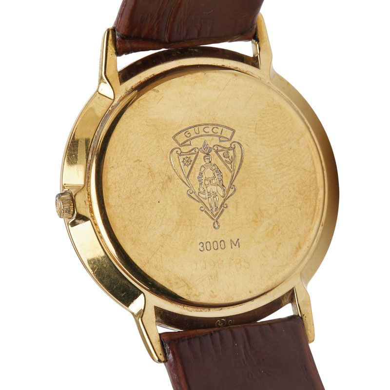 Gucci Interlocking G Belt (external) 3000m Gold Brown Plated Leather Ladies