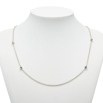 Tiffany & Co Barrel Beaded Long Necklace Sv925 Silver Ladies Tiffany & Co