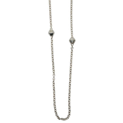 Tiffany & Co Barrel Beaded Long Necklace Sv925 Silver Ladies Tiffany & Co
