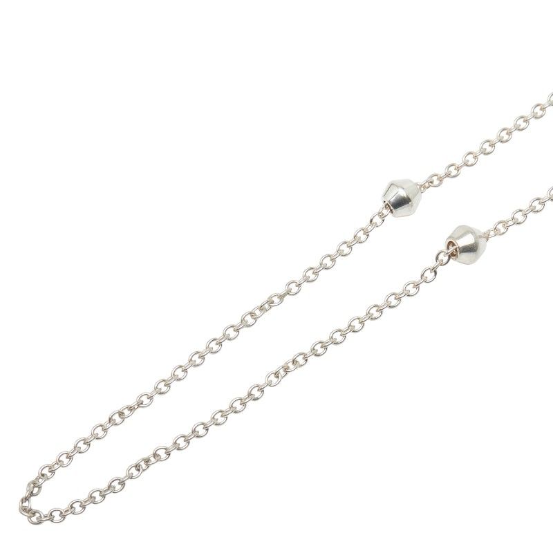 Tiffany & Co Barrel Beaded Long Necklace Sv925 Silver Ladies Tiffany & Co