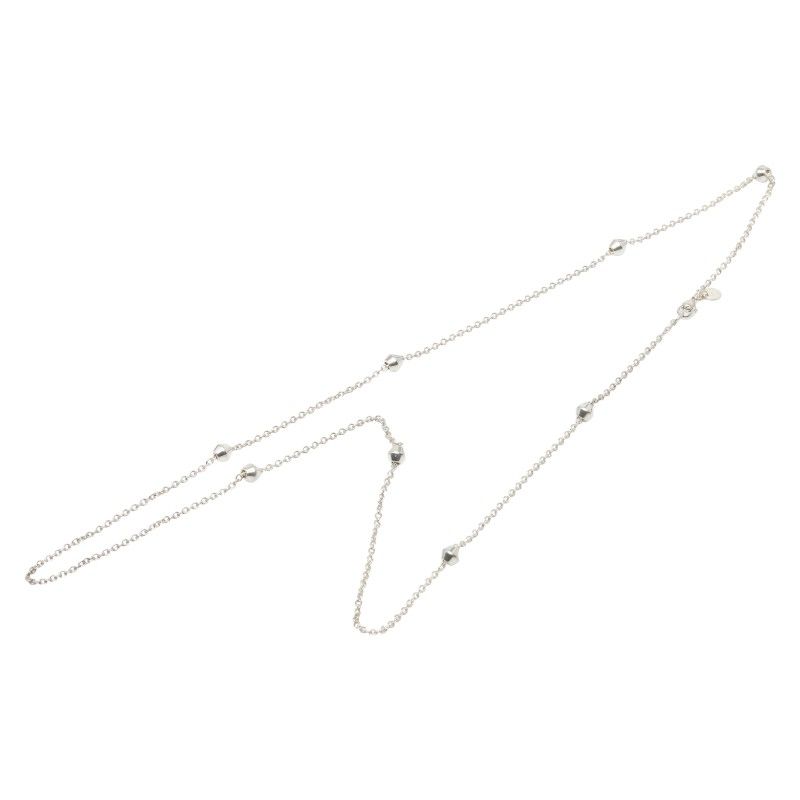 Tiffany & Co Barrel Beaded Long Necklace Sv925 Silver Ladies Tiffany & Co