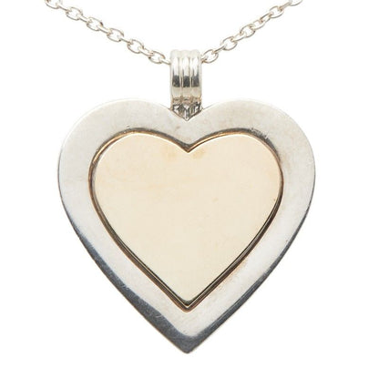 Tiffany & Co Double Heart Silver Gold Star Ring Silver 18K Gold Ladies Tiffany