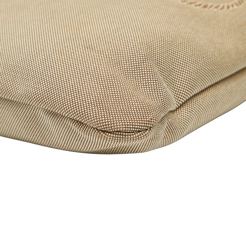 Prada Logo Jacquard Bt0551 Beige Brown Canvas Leather Women Prada