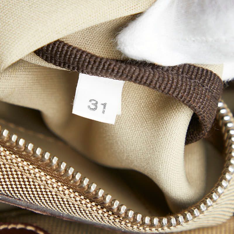 Prada Logo Jacquard Bt0551 Beige Brown Canvas Leather Women Prada
