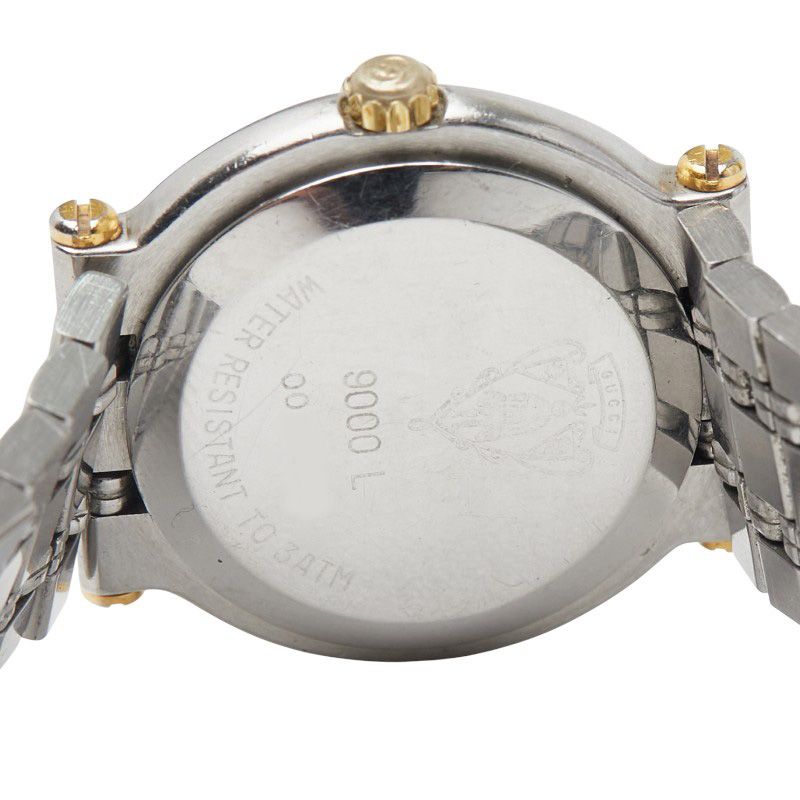 Gucci Interlocking G 9000l Silver Gold Ivory Stainless Steel Plated Ladies Gucci