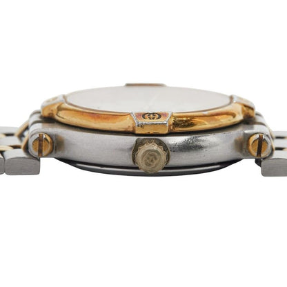 Gucci Interlocking G 9000l Silver Gold Ivory Stainless Steel Plated Ladies Gucci