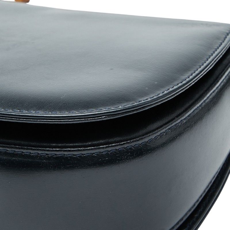 Gucci Bamboo Handbag Shoulder Bag 2WAY 000 2046 Black Leather Ladies Gucci