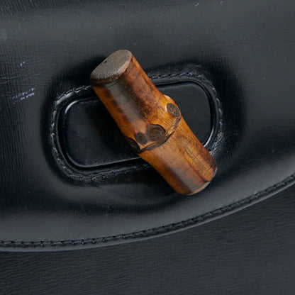 Gucci Bamboo Handbag Shoulder Bag 2WAY 000 2046 Black Leather Ladies Gucci