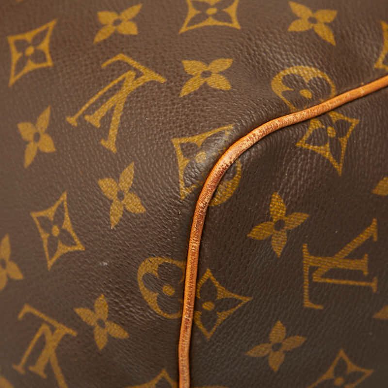 Louis Vuitton Monogram Keepall 55 Boston Bag Travel Bag M41424 Brown PVC