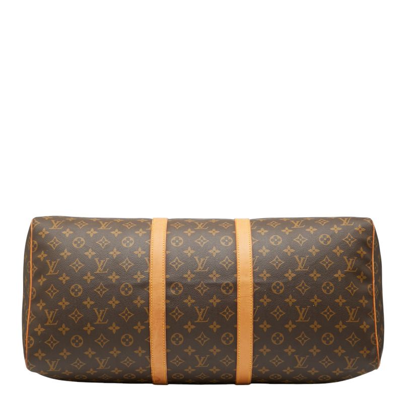 Louis Vuitton Monogram Keepall 55 Boston Bag Travel Bag M41424 Brown PVC