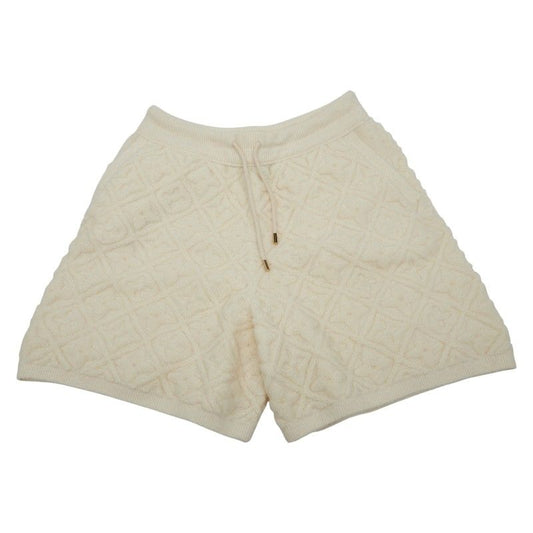 Louis Vuitton Monogram Shorts Size: XS Ivory Wool Nylon Elastane Women's Louis