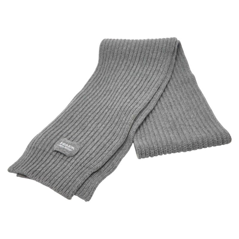 Prada Logo Knitted Scarf Cashmere Virgin Wool Ladies Prada