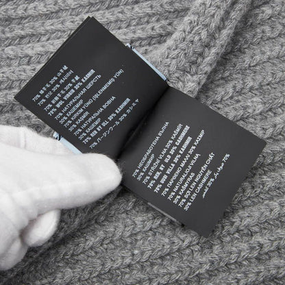 Prada Logo Knitted Scarf Cashmere Virgin Wool Ladies Prada