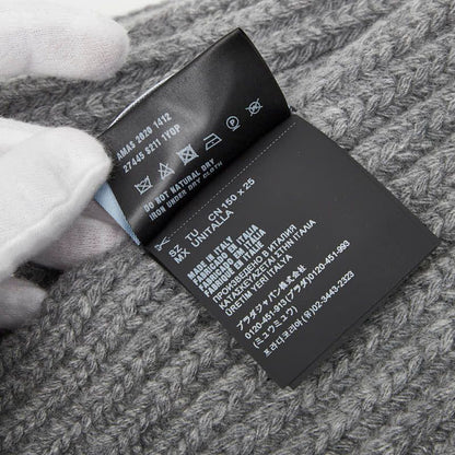 Prada Logo Knitted Scarf Cashmere Virgin Wool Ladies Prada