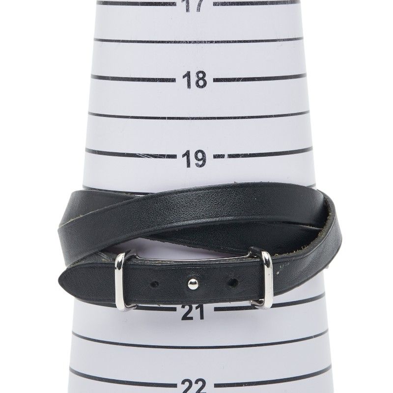 Hermes Api 2 Black Silver Leather Metal Women Hermes