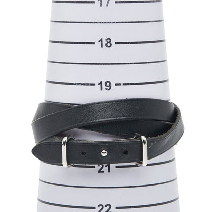 Hermes Api 2 Black Silver Leather Metal Women Hermes