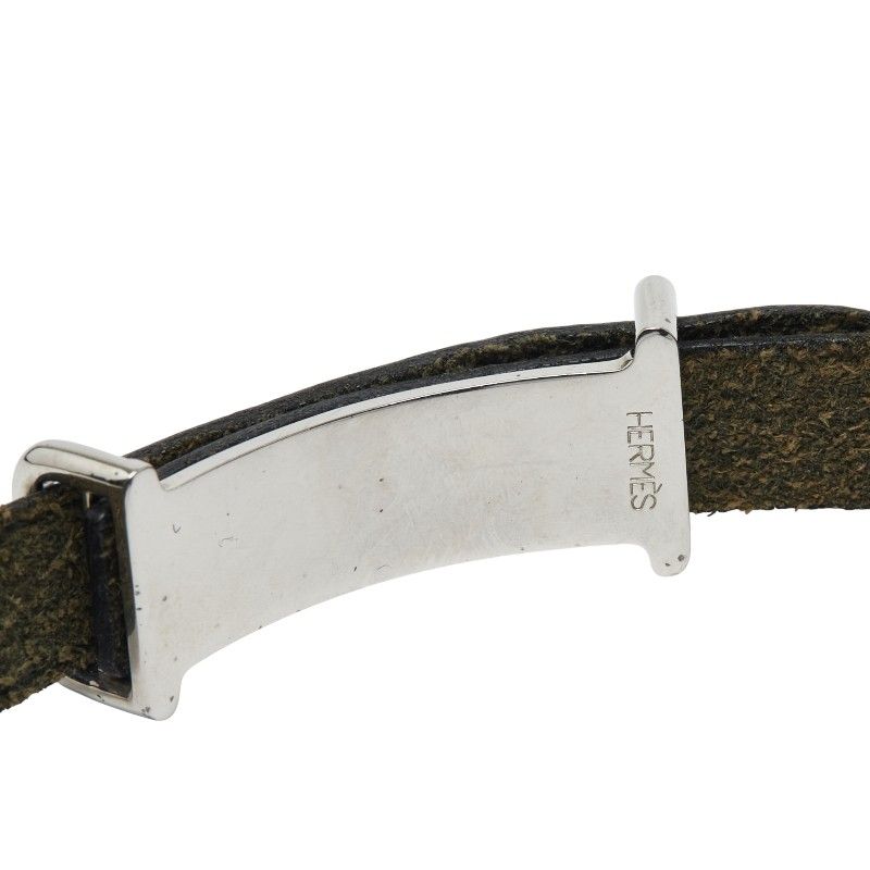 Hermes Api 2 Black Silver Leather Metal Women Hermes