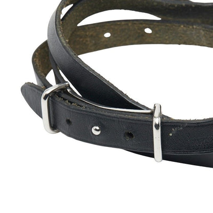 Hermes Api 2 Black Silver Leather Metal Women Hermes