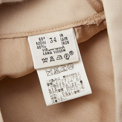 Hermes Tight Skirt Size:34 Beige Mohair/virgin Wool Ladies Hermes
